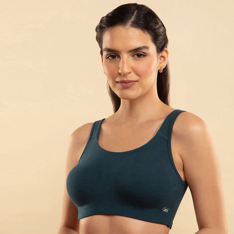 Nykd By Nykaa Soft Cup Easy-Peasy Slip-On Bra With Full Coverage -Reflecting Pond-Nyb113 (XS)